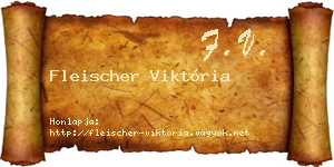Fleischer Viktória névjegykártya